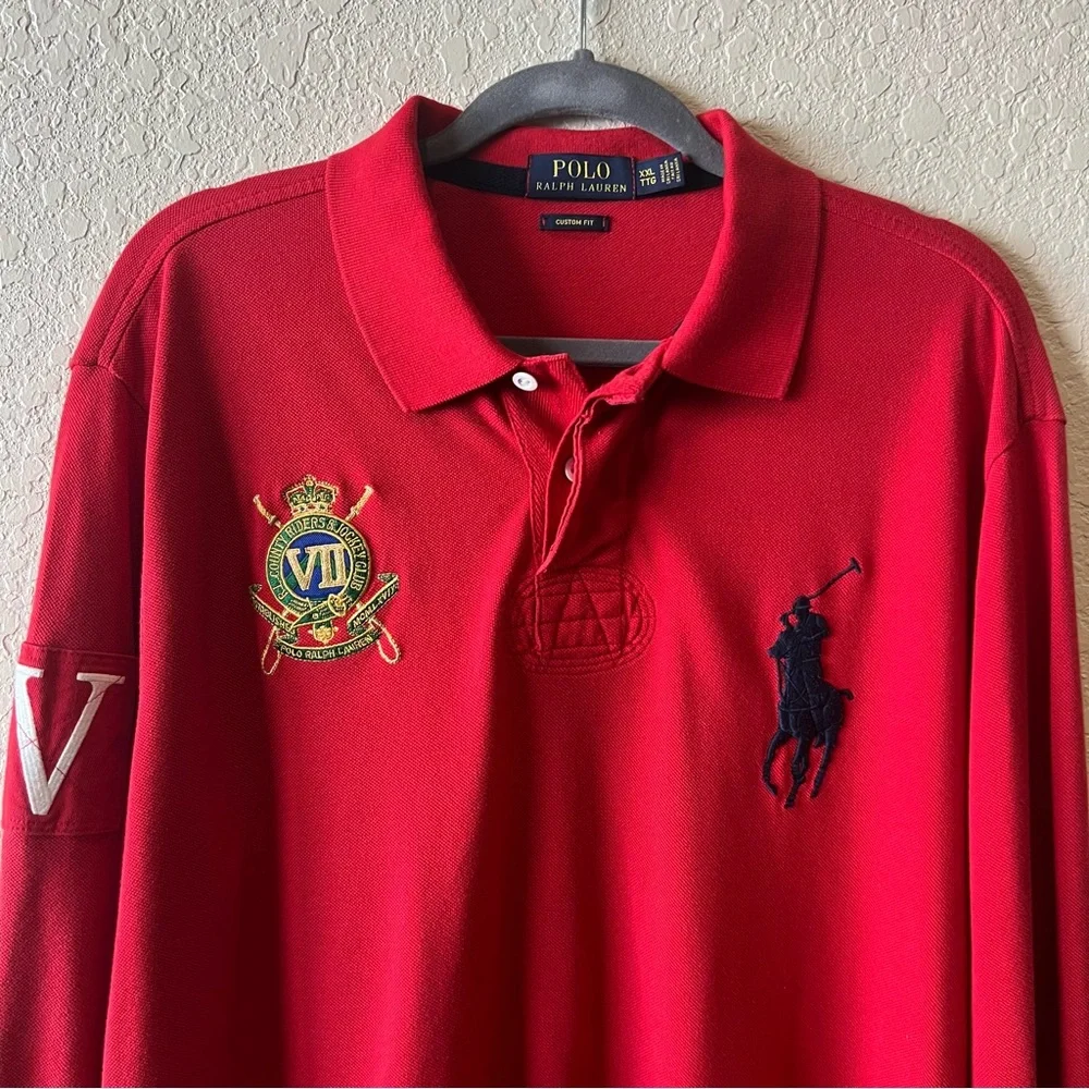 Polo Ralph Lauren County Riders Jockey Club crest Big Pony long sleeve shirt